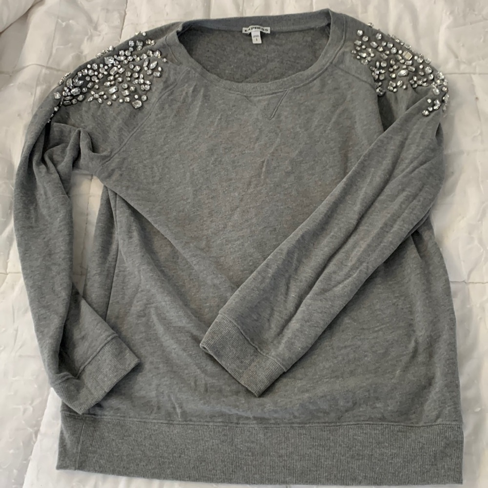 Express gem shoulder sweater